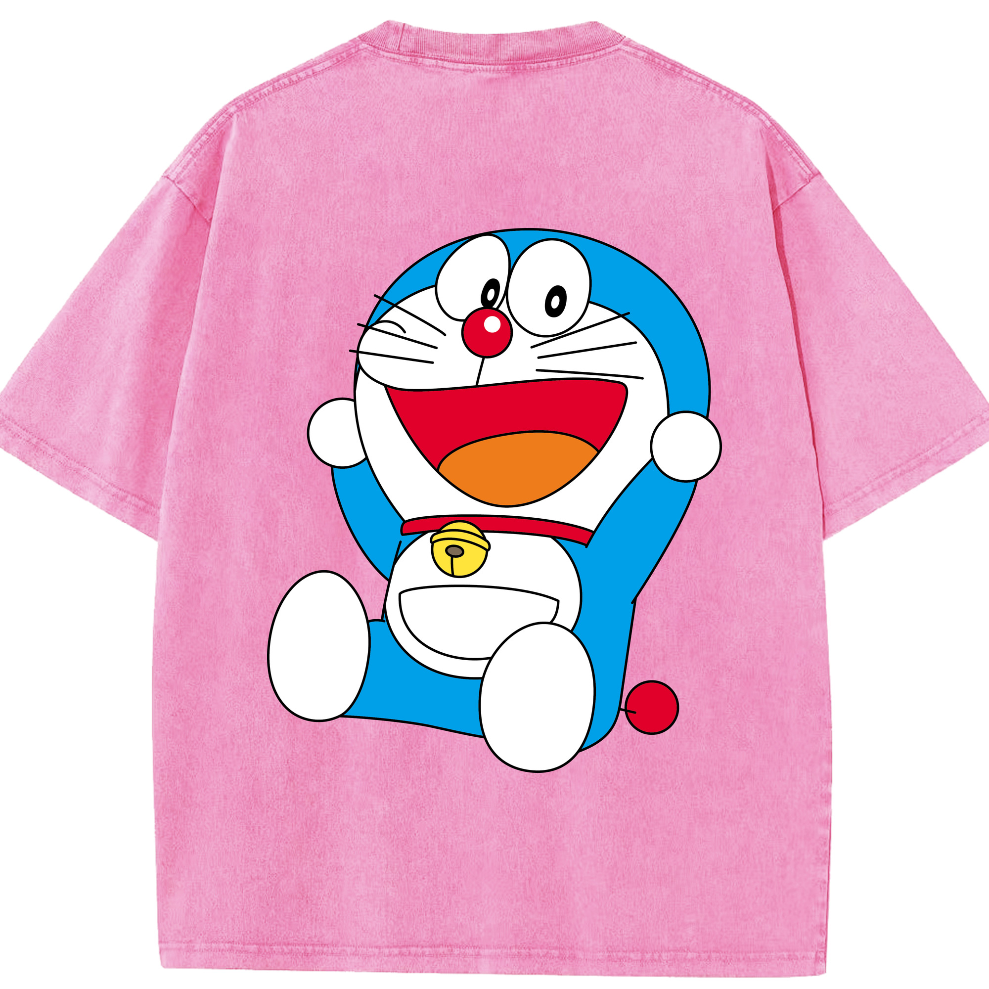 （画像用） ドラえもん Doraemon 綿100% ヴィンテージ風 半袖Tシャツ（背面プリント）